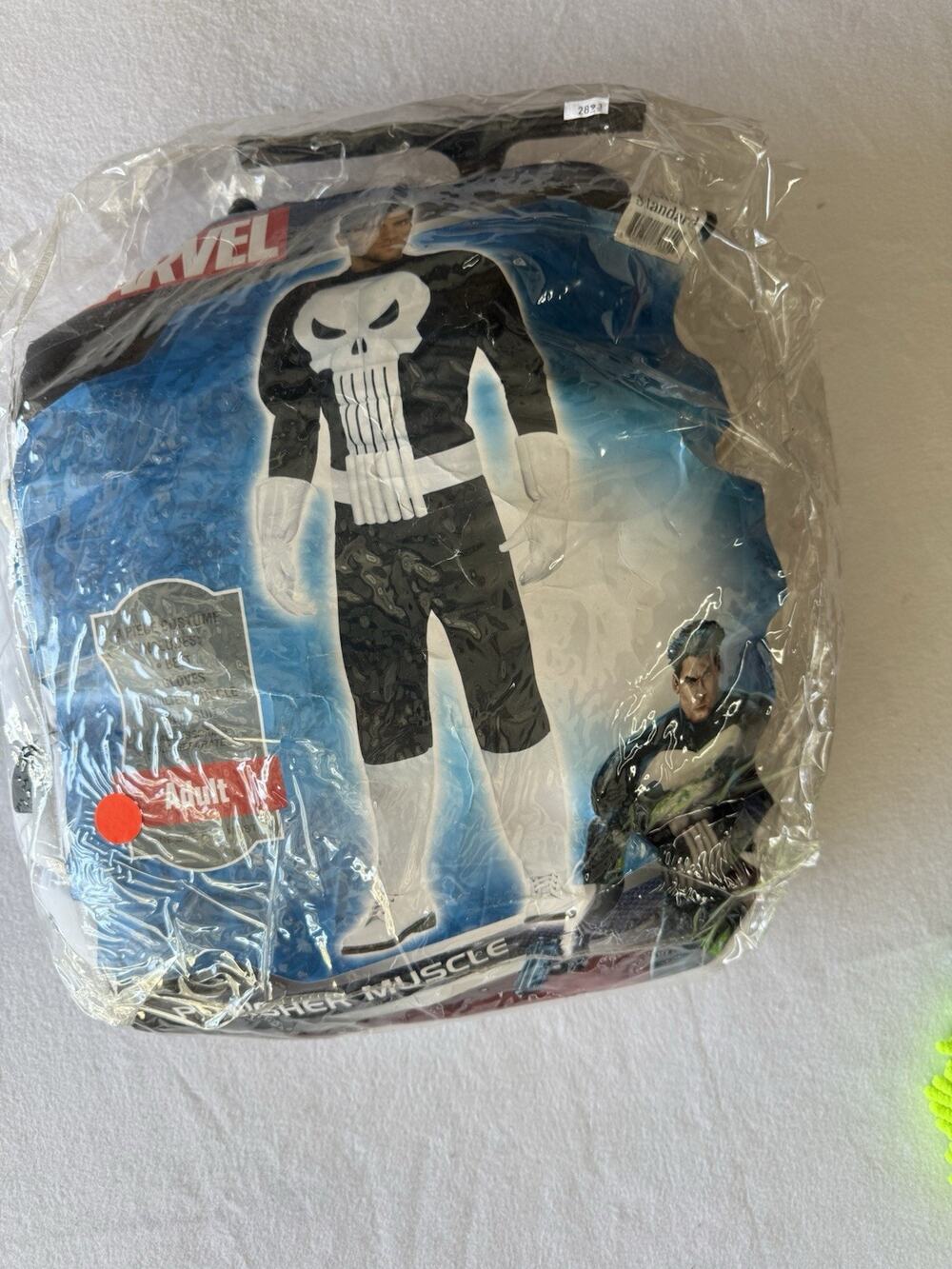 Marvel Punisher Quilted Muscles Costume With Belt And Gloves Adult XL
